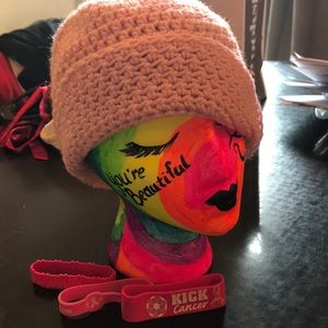 Pink crochet hat